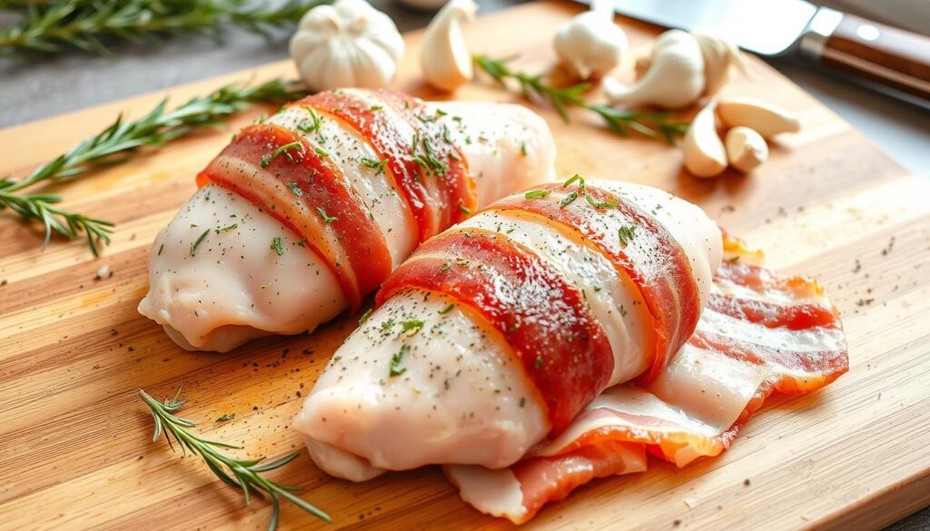 Bacon Wrapped Chicken Preparation Bacon Wrapped Chicken Preparation